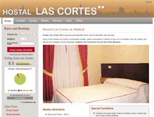 Tablet Screenshot of hostallascortes.com